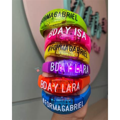 Pulseiras De Led Personalizadas Acende A M Sica Shopee Brasil