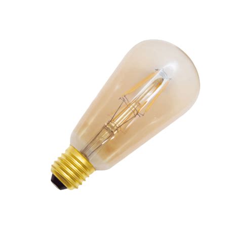 Lampada Vintage Pera Filamento Led W Lumens Branco Quente K