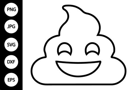 Outline Poop Emoji Svg Coloring Page 3447390