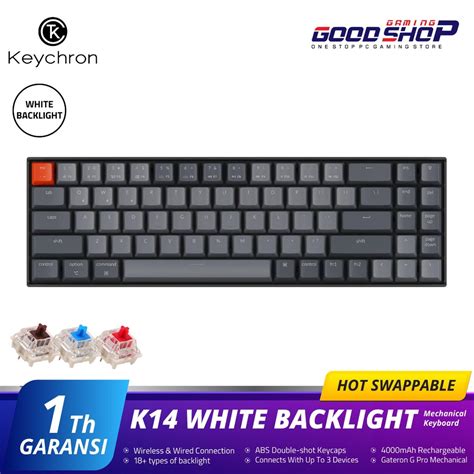 Jual Keychron K Hot Swap White Backlight Wireless Mechanical Keyboard Shopee Indonesia