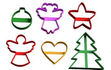 super pack de cortantes navideños stl x6 GRATIS merry christmas