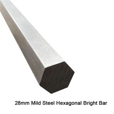 Mm Mild Steel Hexagonal Bright Bar For Construction At Rs Kg In