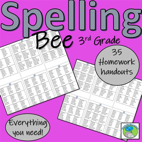 3rd Grade Spelling Bee All You Need 176 Pages Of Resources Amped