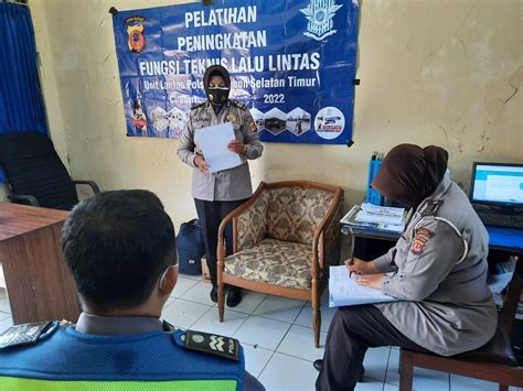 Kapolsek Seltim Polres Ciko Membuka Langsung Pelatihan Fungsi Lantas