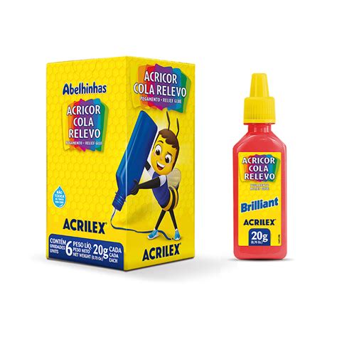 ACRICOR COLA RELEVO BRILLIANT Acrilex Tintas Artísticas