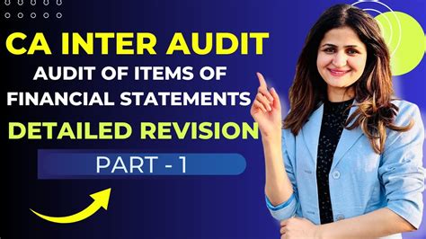 CA INTER CA INTER AUDIT CHAPTER 9 AUDIT OF ITEMS OF FINANCIAL