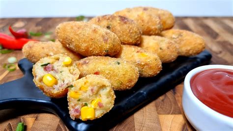 Croquete De Milho Pr Tico R Pido E Delicioso Youtube