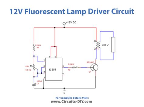 12V Fluorescent Lamp Driver Circuit