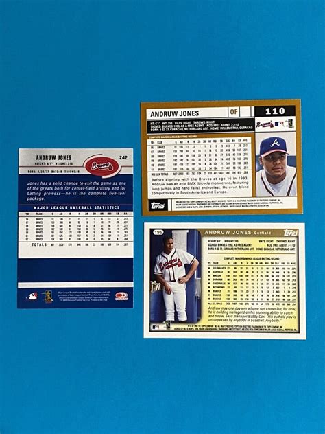 Andruw Jones Atlanta Braves Card Lot Topps Donruss Ebay