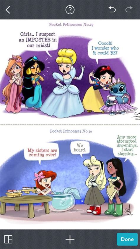 Two Comics With Princesses Talking To Each Other