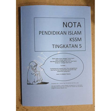 STOK AKHIR BUKU NOTA PENDIDIKAN ISLAM TINGKATAN 5 KSSM Shopee Malaysia