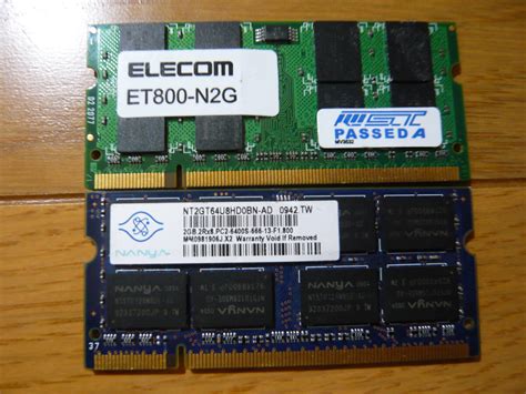 Yahooオークション Pc2 6400s Ddr2800 2gb×2枚 合計 4gb 作動品