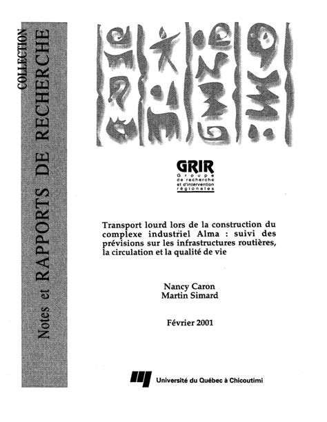 Pdf Transport Lourd Lors De La Construction Du Complexe Industriel