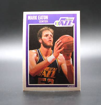 1989 90 Fleer Basketball MARK EATON Card 152 Utah Jazz EBay