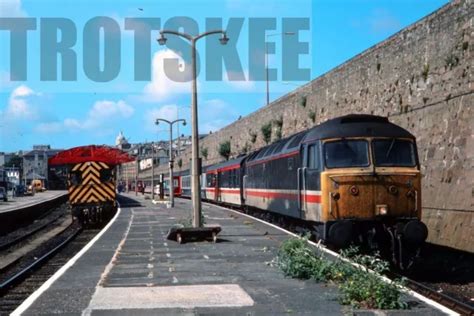 35mm Slide Br British Rail Diesel Loco Class 47 47823 Penzance 1989