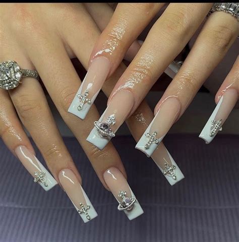 French Acrylic Nails Classy Acrylic Nails Long Square Acrylic Nails