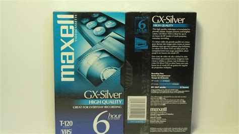 Maxell GX Silver High Quality 6 Hour Blank VHS Tapes Lot Of 2 Sealed EBay