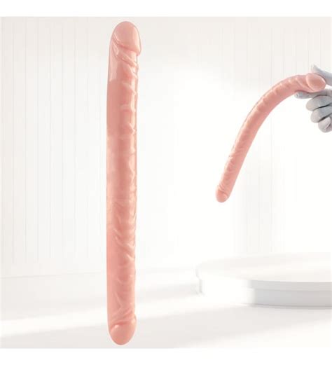 Realistik Dokuda Çift Taraflı Dildo Çift Uçlu Gerçekçi Yapay Penis CM
