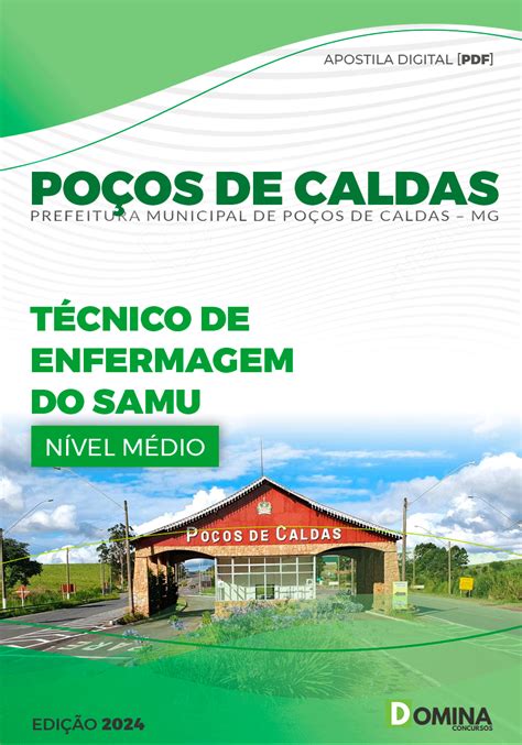 Apostila Pref Poços de Caldas MG 2024 Téc Enfermagem SAMU