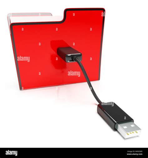 Usb Folder Or File Showing Storage And Memory Stock Photo - Alamy