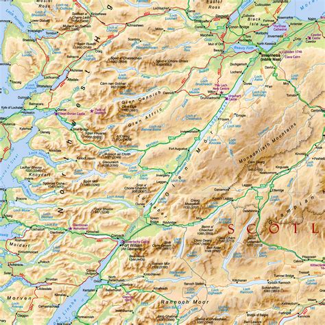 Scotland Wall Map : XYZ Maps