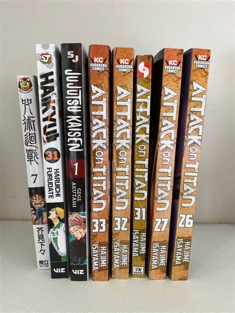 Assorted English Manga Aot Attack On Titan Haikyu Chinese Jjk Jujitsu