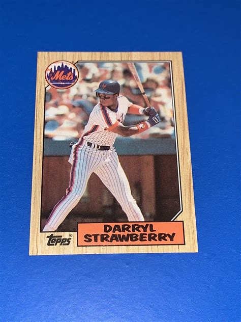 Topps Darryl Strawberry Baseball Card New York Mets Set Break