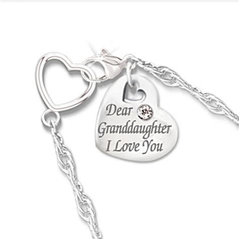 Granddaughter, I Love You Personalized Diamond Necklace