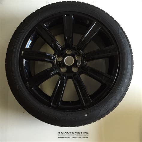 Range Rover L Style Gloss Black Spoke Alloy Wheels Tyres