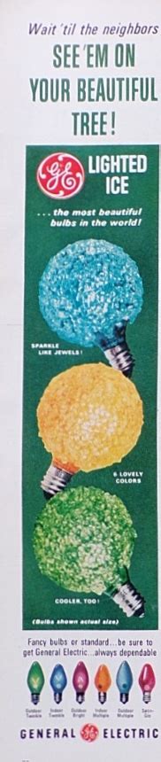 1965 Ge Lighted Ice Christmas Light Bulbs Ad Vintage Hardware And Paint Ads