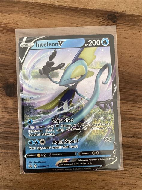 Inteleon V RARE HOLO FULL ART Pokemon Card SWSH Black Star Promos Promo