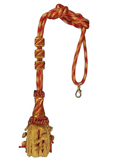 Cord Tassel De Luxe Gold And Color Metallic Thread White Cardinal Red For Pectoral Cross