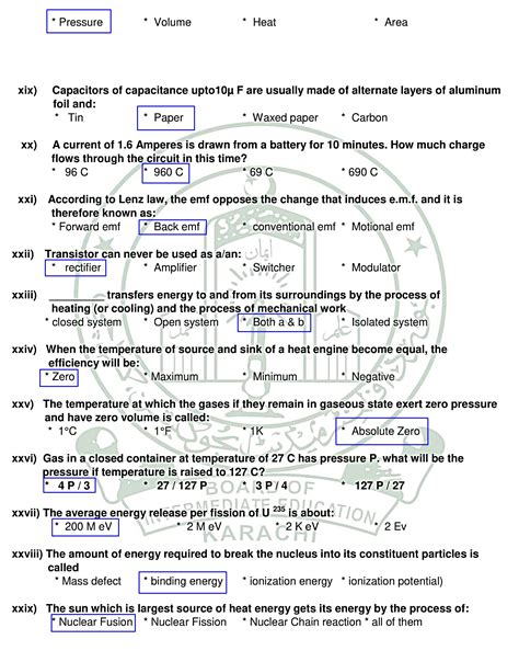 Education Is The Key To Success Physics Paper Ii For Class Xii