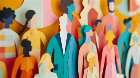 Diverse Paper People Cutouts Representing Inclusivity And Teamwork