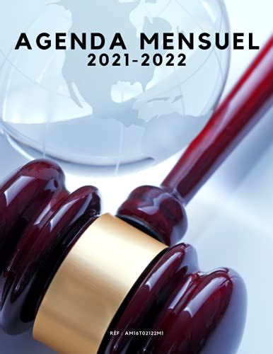 AGENDA MENSUEL 2021 2022 Large Planificateur pour organiser et gérer