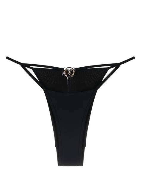 Dolce Gabbana Logo Plaque Bikini Bottoms Farfetch