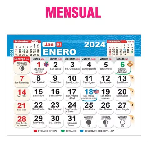 Santoral Calendario Plantilla Digital Editable En Venta En Puebla