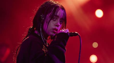 Premium Photo A Woman With Long Hair Holding A Microphone