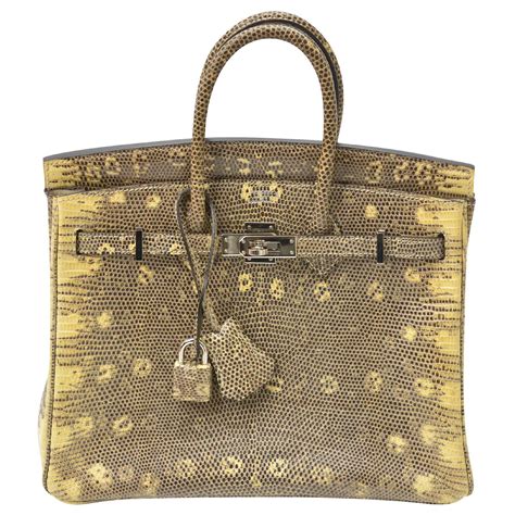 Herm S Birkin Lizard Multiple Colors Exotic Leather Ref