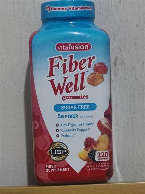 Vitafusion Fiber Well 220 Gummies Sugar Free Stomach Digestion Digestive Health Gummy Prebiotic