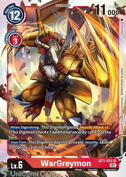 Bt Wargreymon Super Rare Alternative Art Mint Digimon Card