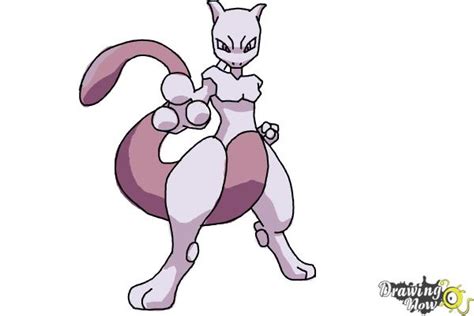 How to Draw Pokemon - Mewtwo - DrawingNow