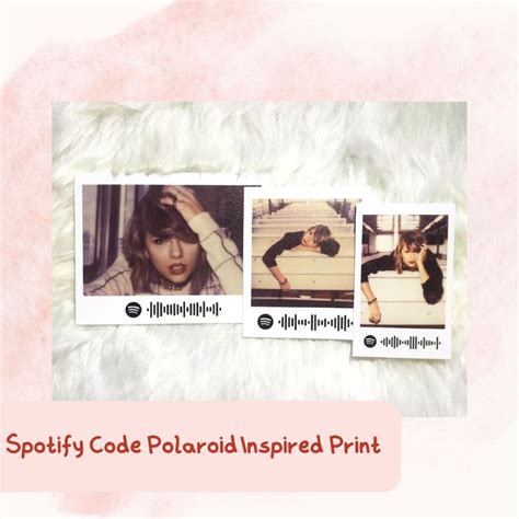 Customized Spotify Code Polaroid Inspired Photo Print Minimum Of