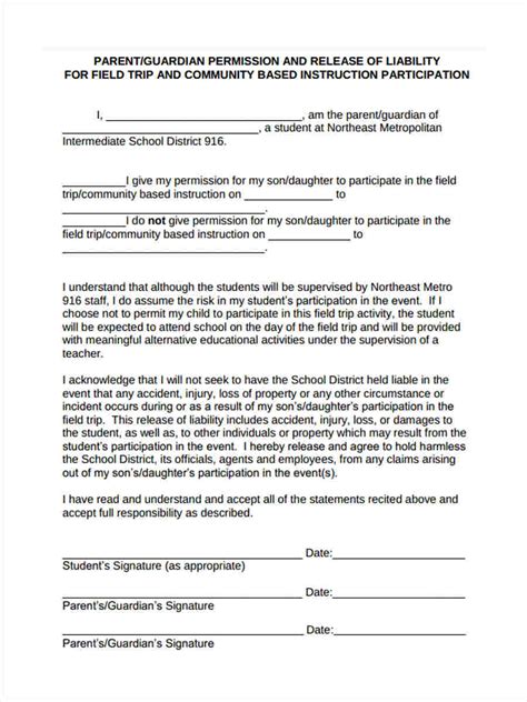 Free Release Of Liability Forms In Pdf Ms Word