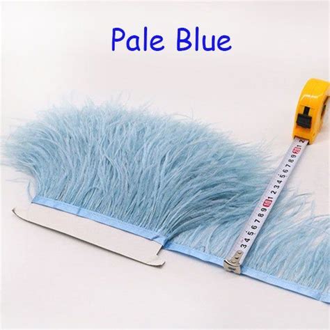 Cm Width Pale Blue Ostrich Feather Trimming Fringe Tassels With