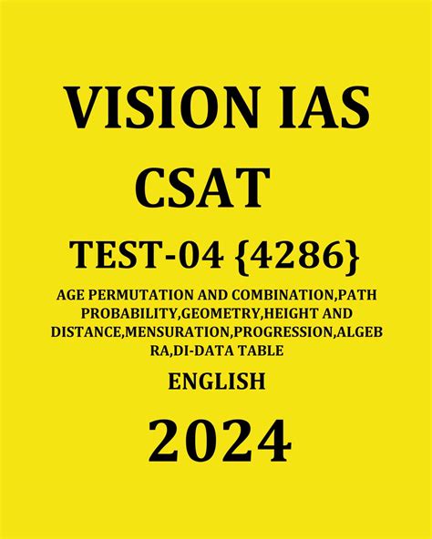 VISION IAS CSAT 2024 TEST 04 4286 AGE PERMUTATION COMBINATION