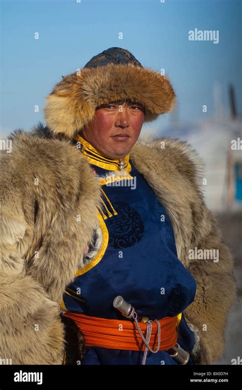 Barag Mongolian Man In Fur Coat Old Barag Banner Hulunbuir Inner