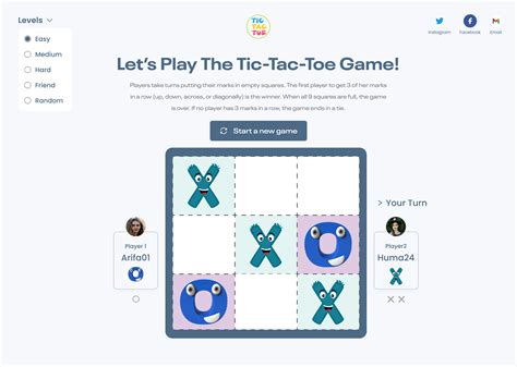 Tic Tac Toe Game Ui Design Behance