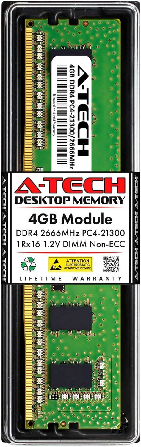 Amazon.co.jp: A-Tech 4GB RAM Kingston ACR26D4U9S1KA-4用 | DDR4 2666MHz ...