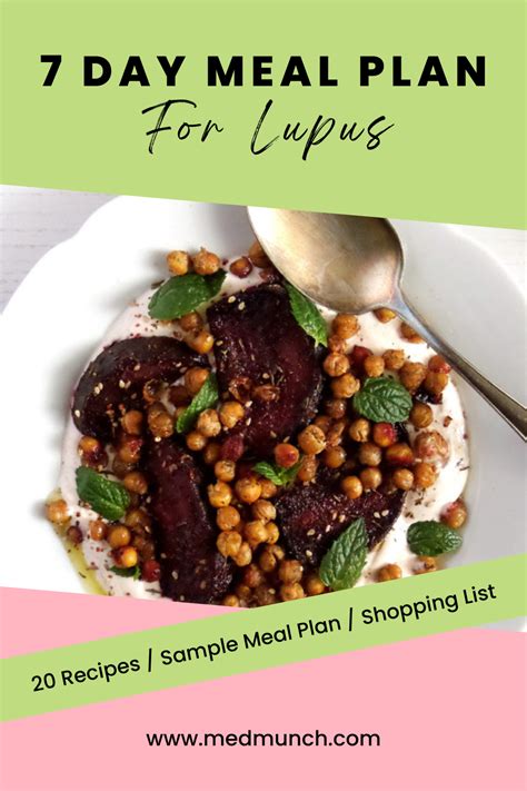 7 Day Lupus Diet Meal Plan Pdf And Menu Medmunch